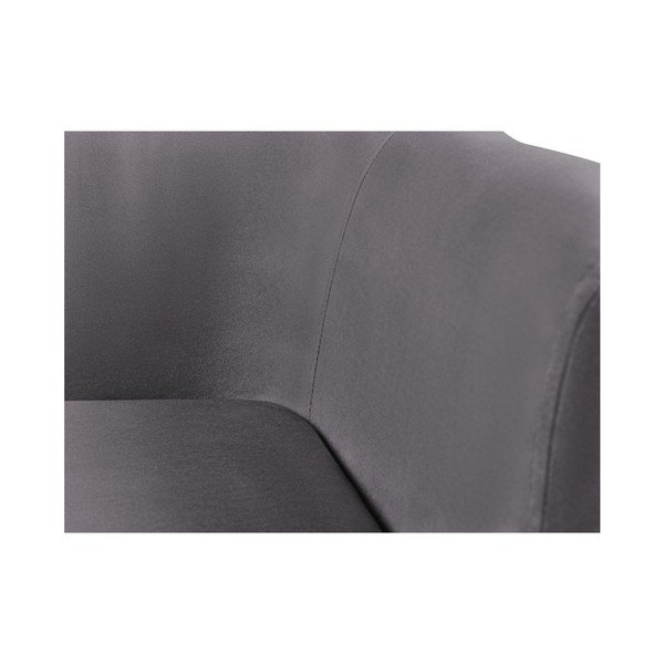 Grafito pilkos spalvos aksominė sofa "Kooko Home Glam", 125 cm-image-3