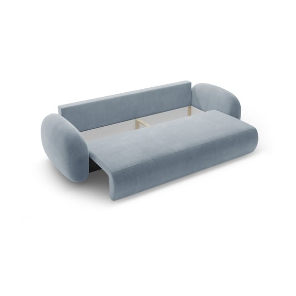 Pilkai mėlynos spalvos iš velveto sulankstoma/su sandėliavimo vieta sofa 262 cm Tonale – Cosmopolitan Design-image-3