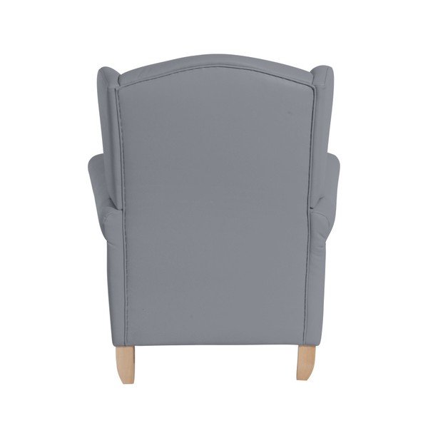 "Max Winzer Verita Leather" pilkas ausų odos fotelis-image-4