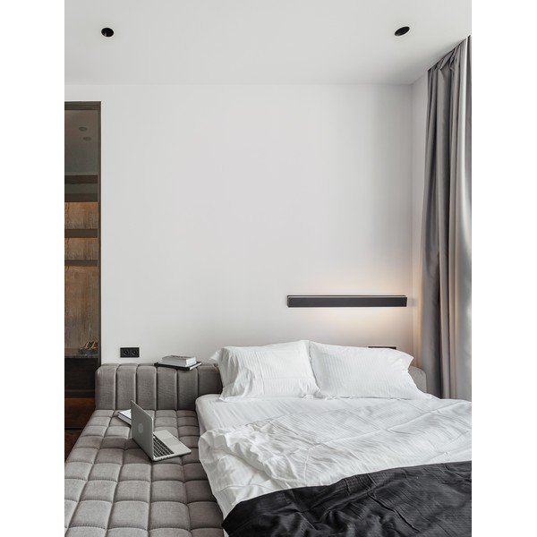 Matinės juodos spalvos iš aliuminio sieninė lempa LED Colby – Nova Luce-image-2