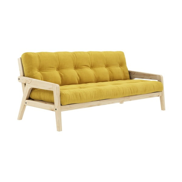 Geltona sulankstoma sofa Karup Design Grab Raw Honey Corduroy Variable Sofa-image-3