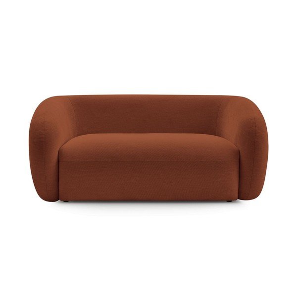 Oranžinės spalvos sofa iš šenilinio audinio 160 cm Celine – Bobochic Paris