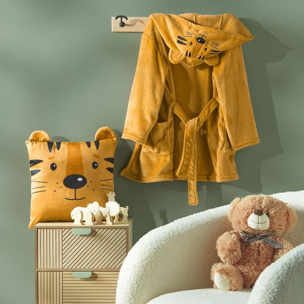 Iš velveto vaikiška pagalvė 40x40 cm Tigry – douceur d'intérieur-image-1