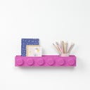 Vaikiška rožinė sieninė lentyna LEGO® Sleek