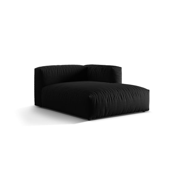 Modulinė sofos dalis juodos spalvos (su dešiniuoju kampu) Martina – Micadoni Home