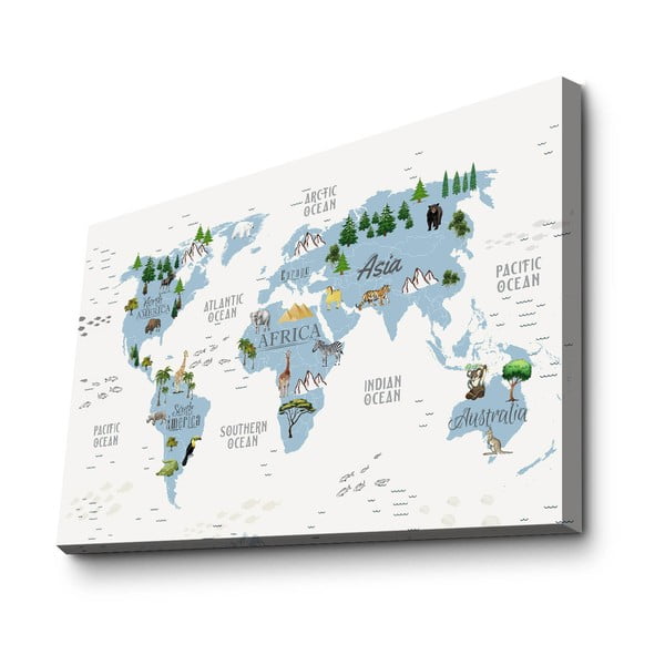 Vaikiškas paveikslas 45x70 cm Map - Wallity-image-2