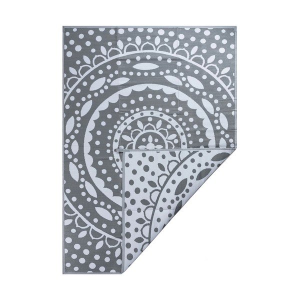 Balta/pilka iškylai antklodė ir pledas 240x330 cm – Oyo Concept