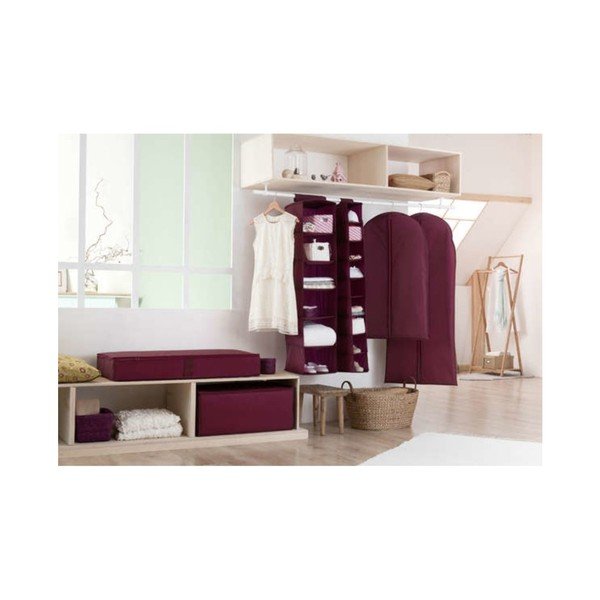 Bordo spalvos pakabinamas suknelės užvalkalas "Compactor Pina", 100 cm ilgio-image-1