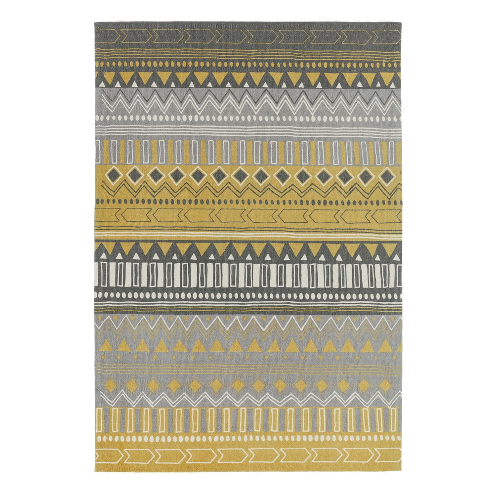 Geltonas kilimas Azijos kilimai Tribal Mix, 160 x 230 cm