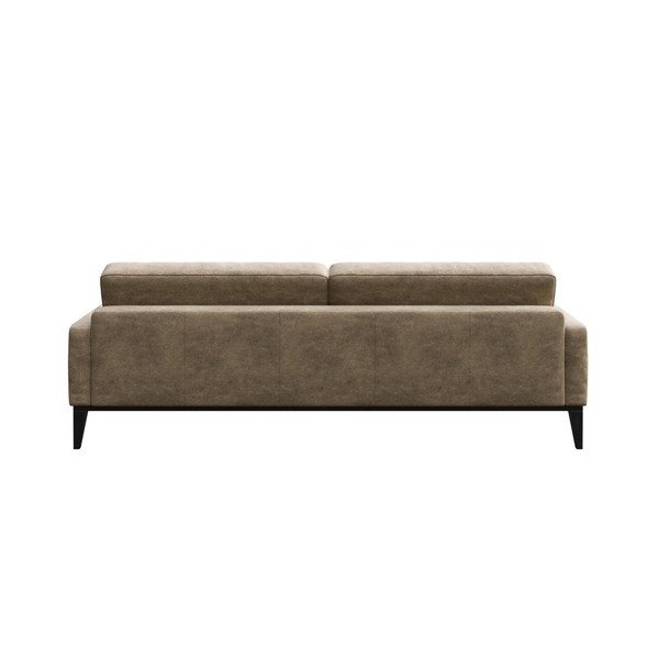 Smėlio spalvos dirbtinės odos sofa MESONICA Musso Tufted, 210 cm-image-3