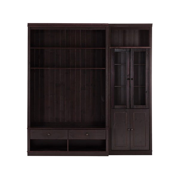 Iš pušies masyvo TV spintelių komplektas rudos spalvos 214x223 cm Anita – Støraa