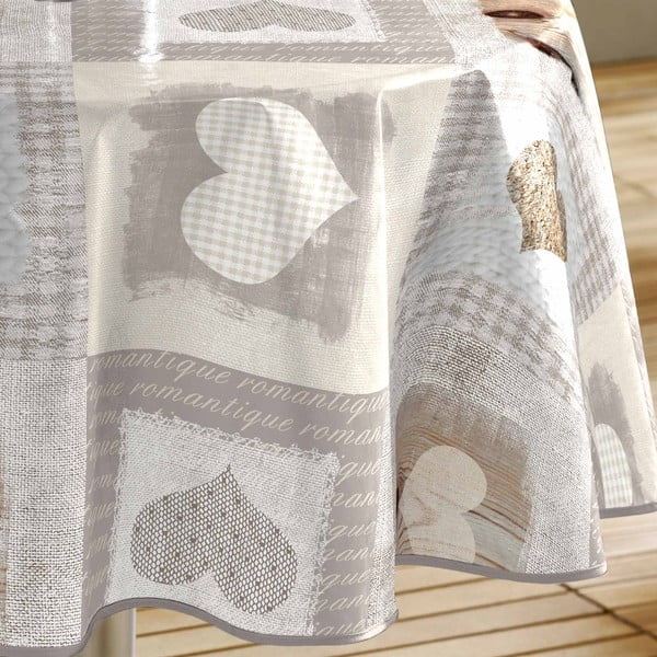 Iš PVC staltiesė galima plauti ø 160 cm Cosy Coeur – douceur d'intérieur-image-1