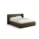 Žalios spalvos dvigulė lova audiniu dengta su sandėliavimo vieta su lovos grotelėmis 180x200 cm Jason – Windsor & Co Sofas