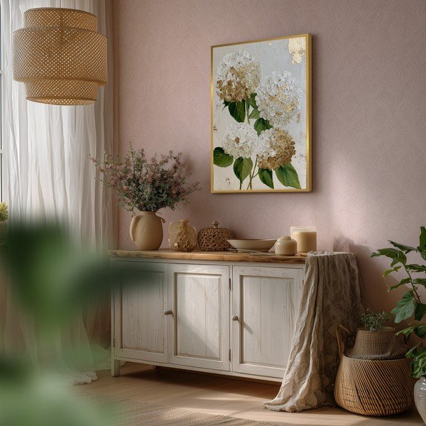 Spausdintas paveikslas su rėmeliu 60x90 cm Hydrangea – Styler-image-2
