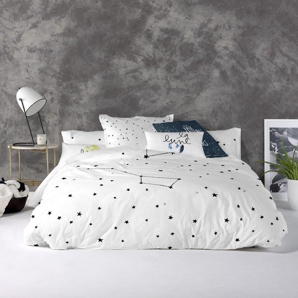 Medvilninė patalynė Blanc Constellation, 140 x 200 cm-image-1