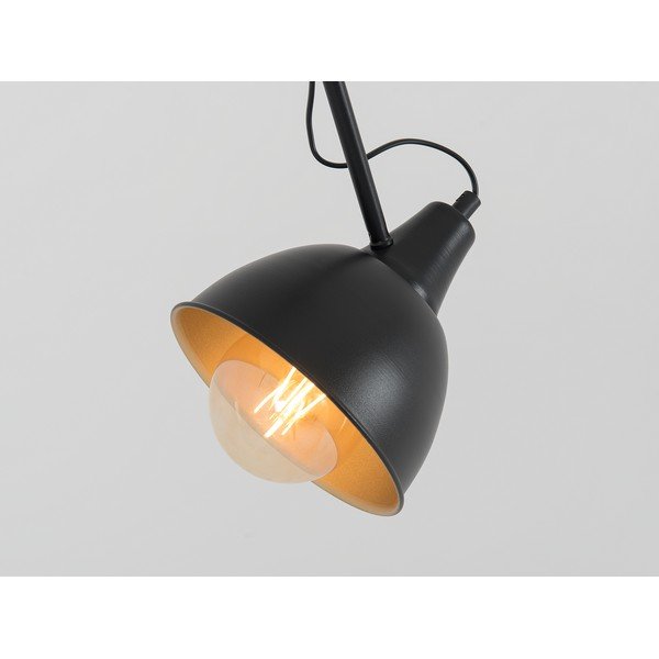 Juodas pakabinamas šviestuvas su metaliniu gaubtu 80x80 cm Coben - CustomForm-image-3