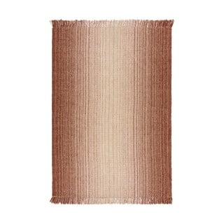 Apverčiamas/rankų darbo iš džiuto mišinio kilimas raudonos spalvos 120x170 cm Jute Ombre Red – Flair Rugs