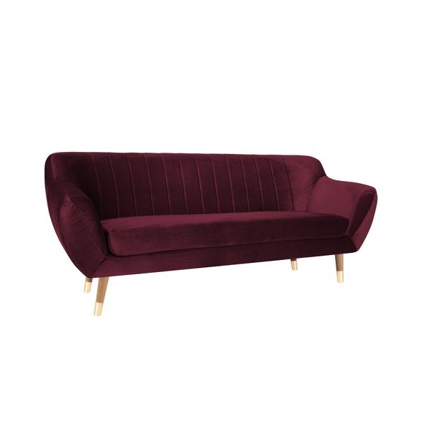 Mazzini Sofos Benito bordo spalvos aksomo sofa, 188 cm-image-2