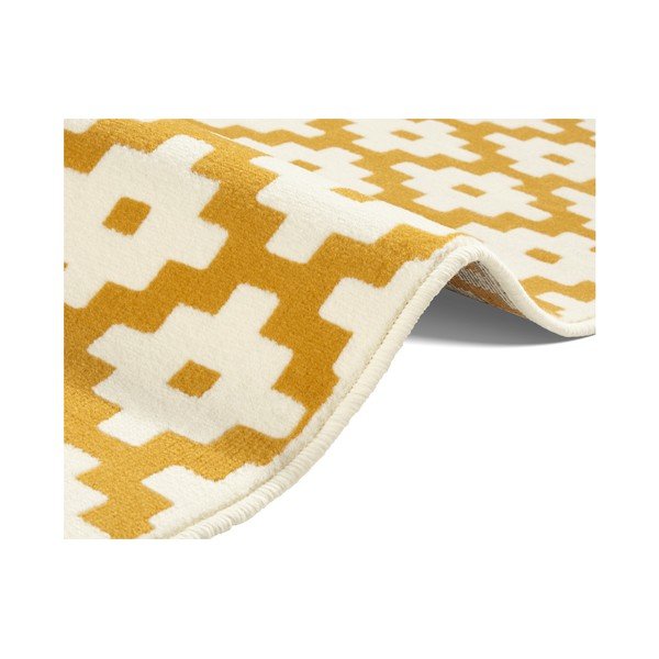 Kreminės ir geltonos spalvos kilimas Hanse Home Celebration Lattice, 120 x 170 cm-image-3