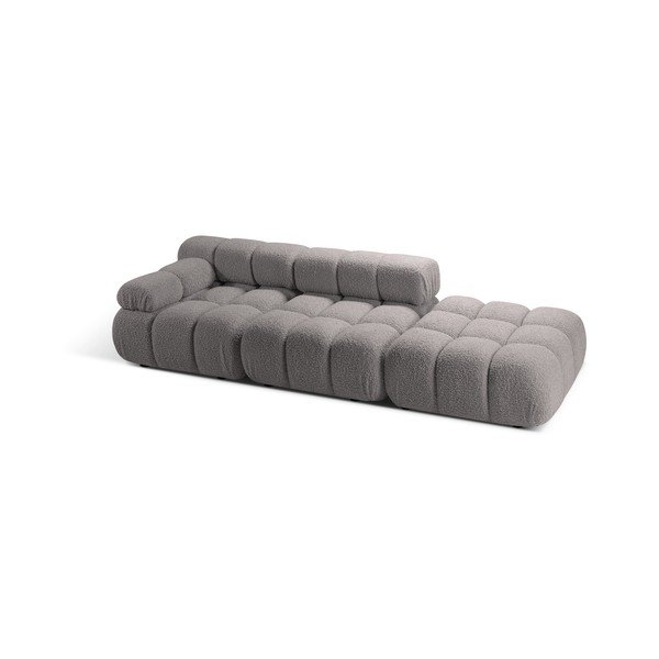 Iš boucle sofa šviesiai pilkos spalvos 288 cm Bellis – Micadoni -image-3