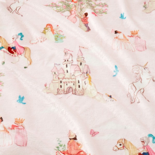 Rožinės spalvos iš mikropliušo vaikiškas pledas 150x200 cm Fairytale – Belle & Boo-image-2