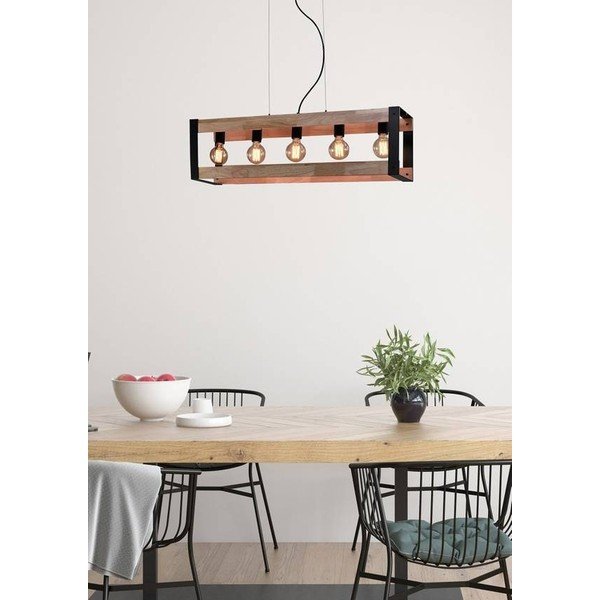 Juodas pakabinamas šviestuvas 20x90 cm Varna - Candellux Lighting-image-1