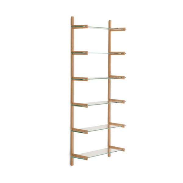 Natūralios spalvos iš stiklo modulinė lentyna 90x202x30,5 cm Sitra – Kave Home-image-2
