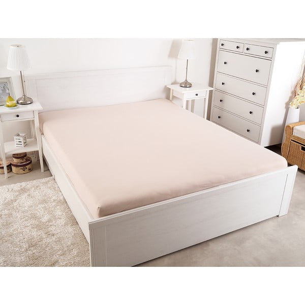 Paklodė šviesiai rudos spalvos su guma 120x200 cm – B.E.S.-image-2