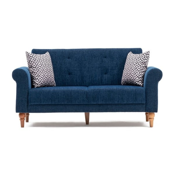 Tamsiai mėlyna sofa lova "Madona