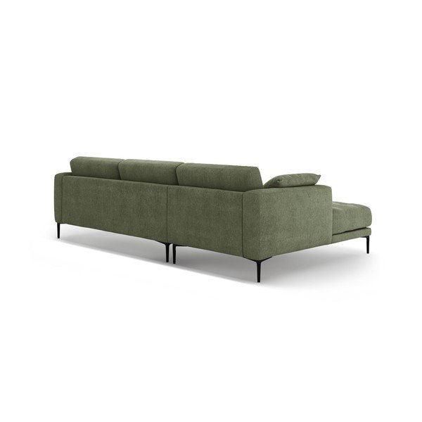 Žalios spalvos kampinė sofa (su kairiuoju kampu/su gultu) Bemy – Micadoni -image-2
