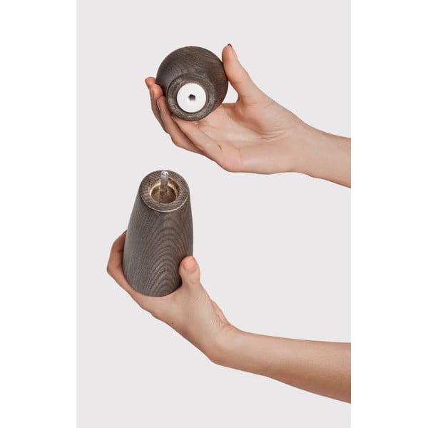 Rudos spalvos iš medienos druskos ir pipirų malūnėlis Rustic – Bonami Selection-image-3