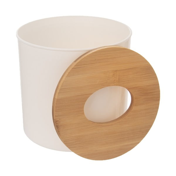 Baltos spalvos iš plastiko šiukšliadėžė biurui 1,6 l Whitney – Orion-image-2