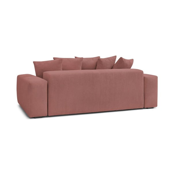Iš kordinio velveto sofa šviesiai rožinės spalvos 280 cm Voltaire – Bobochic Paris-image-4