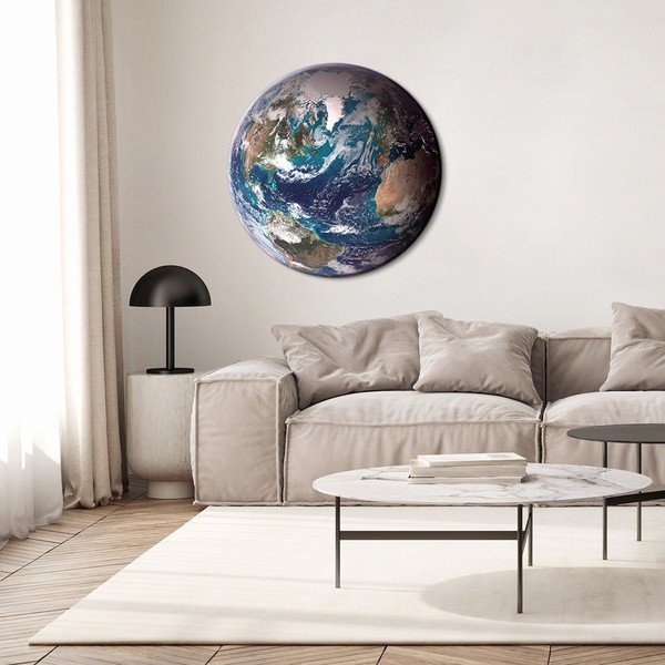 Paveikslas ø 70 cm Blue Marble – Malerifabrikken-image-3