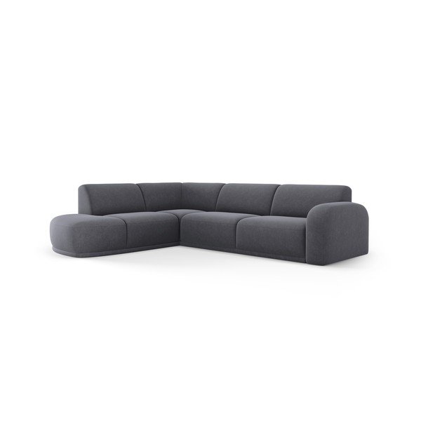 Iš velveto kampinė sofa pilkos spalvos Erin – Micadoni Home-image-2