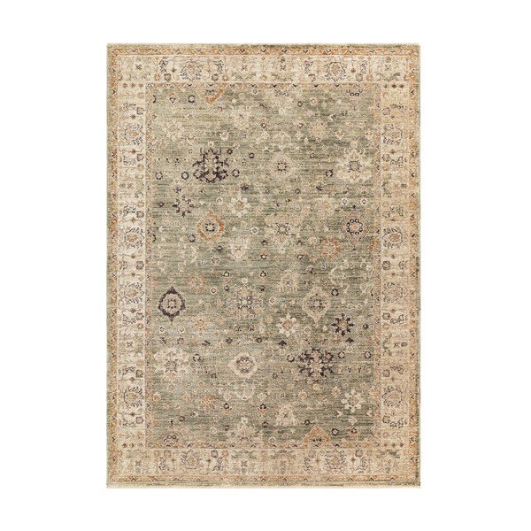 Rankų darbo žalios spalvos/smėlio spalvos kilimas 80x160 cm Heriz Ornate – Asiatic Carpets