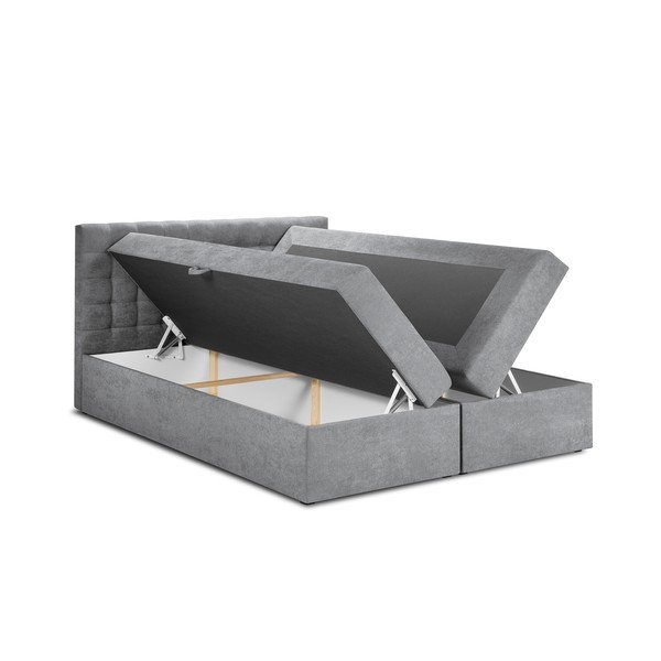 Pilka dvigulė lova Mazzini Beds Jade, 160 x 200 cm-image-3