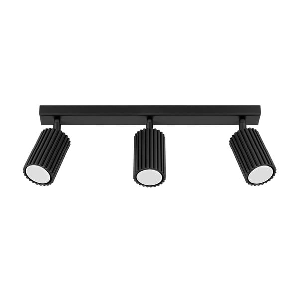 Juodos spalvos taškinis šviestuvas 6,5x45 cm Gleam – Sollux