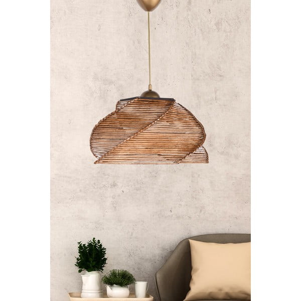 Kabantis šviestuvas smėlio spalvos ø 36 cm Pentagone – Opviq lights