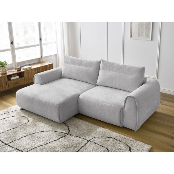 Kampinė sofa šviesiai pilkos spalvos Aden – Bobochic Paris-image-1