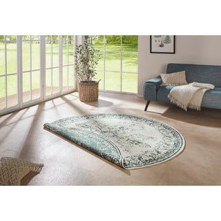 Žalios ir kreminės spalvos dvipusis lauko kilimas NORTHRUGS Borbon, ø 140 cm