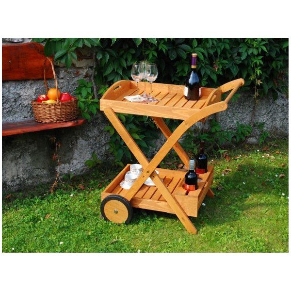 Sodo serviravimo stalas iš pušies medienos 74x61 cm - Rojaplast-image-1