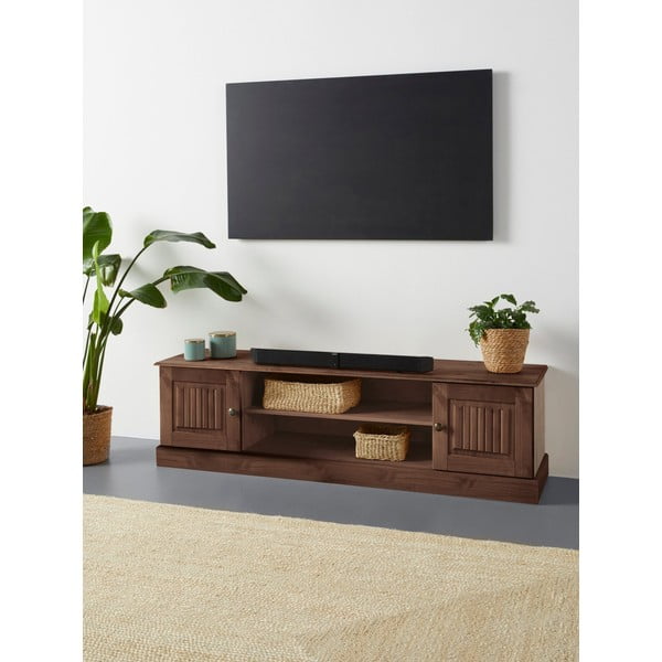 Iš pušies masyvo TV spintelė rudos spalvos 45x40 cm Mille – Støraa-image-1