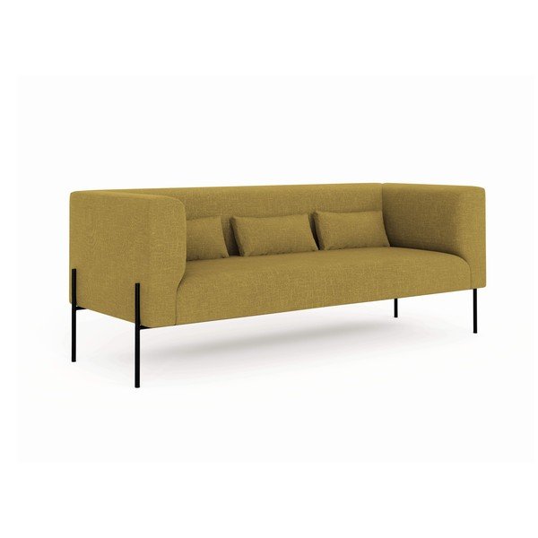 Geltonos spalvos sofa Milo Casa Nina, 192 cm