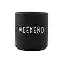 Iš porceliano  puodelis juodos spalvos 300 ml Weekend – Design Letters