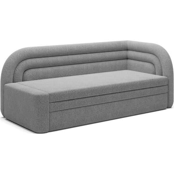 Pilkos spalvos iš boucle sulankstoma/su sandėliavimo vieta sofa su dešiniuoju kampu 223 cm Fabillo – ELTAP-image-2
