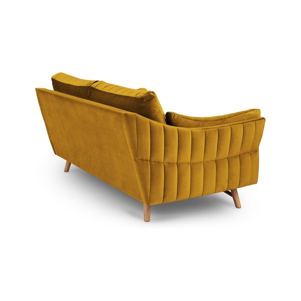 Geltona aksominė sofa Interieurs 86 Elysée, 174 cm-image-3