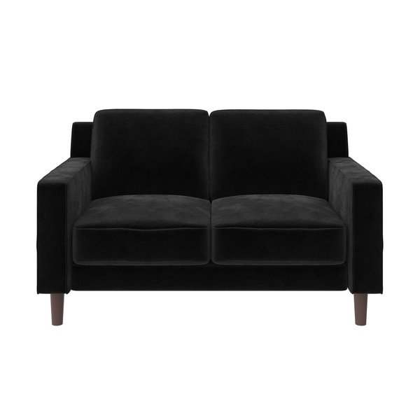 Iš velveto sofa juodos spalvos 83 cm Brynn – Støraa