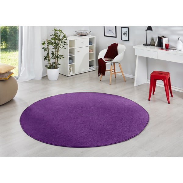 Apvalios formos kilimas tamsiai violetinės spalvos ø 200 cm Fancy – Hanse Home-image-1