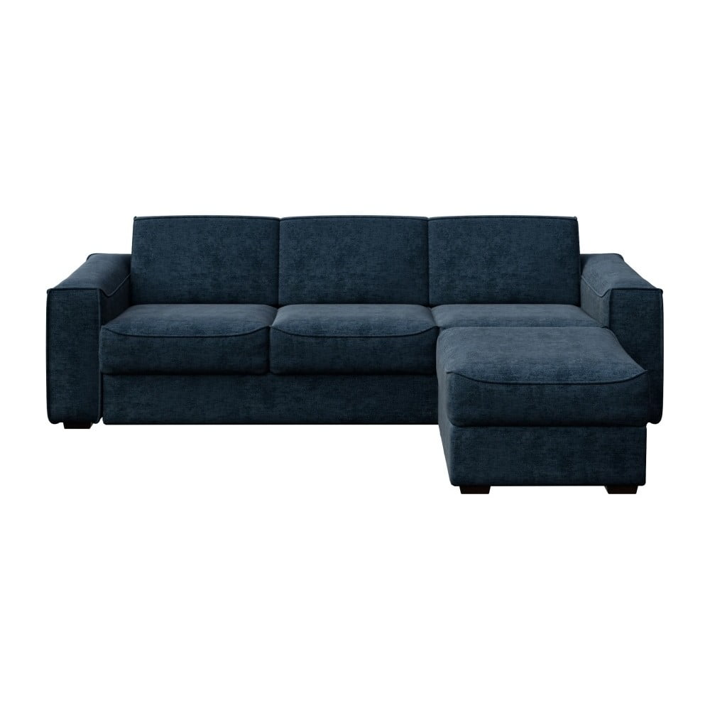 MESONICA Munro tamsiai mėlyna sofa-lova su keičiamu gulto dydžiu, 288 cm